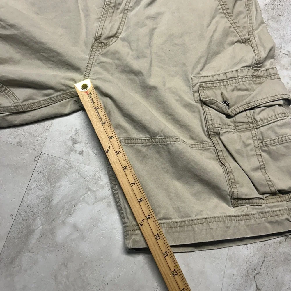 Levi's Cargo Shorts Khaki Tan Mens 38 Cotton Multi Pocket Utility Gorpcore